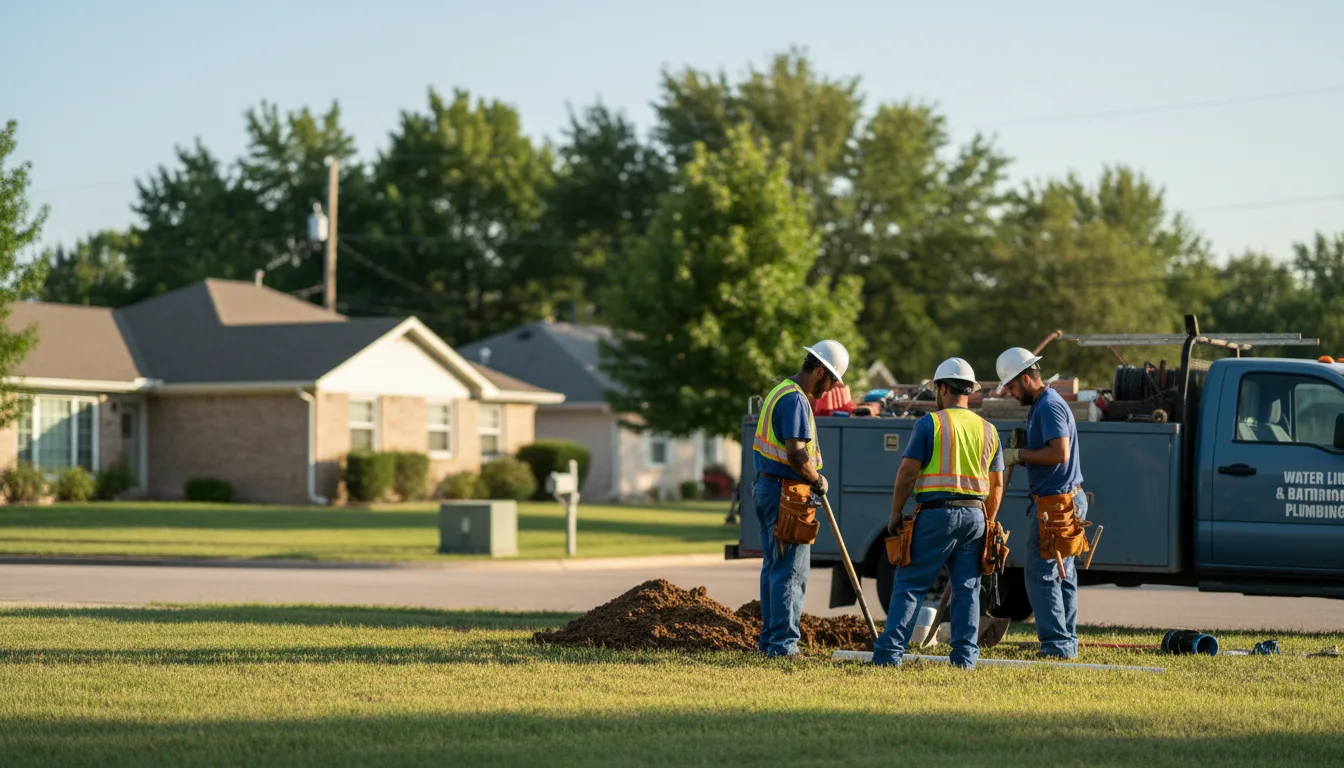 Residential water line and bathroom plumbing service in Bolivar, TN